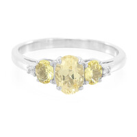 Anello in argento con Berillo Giallo