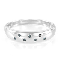 Anello in argento con Diamante Blu Royal