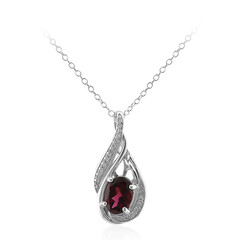 Collana in argento con Rodolite