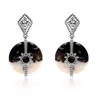 Orecchini in argento con Diaspro (Dallas Prince Designs)