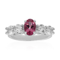 Anello in argento con Topazio Mistico Flamingo