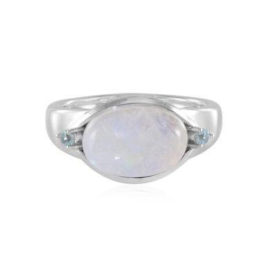 Anello in argento con Pietra di Luna Blu (KM by Juwelo)