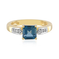 Anello in argento con Topazio Blu Londra