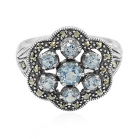 Anello in argento con Topazio Blu Cielo