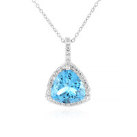 Collana in argento con Topazio Blu Svizzero