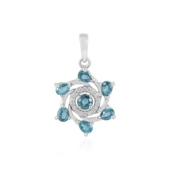 Ciondolo in argento con Cianite Blu Foglia di Tè