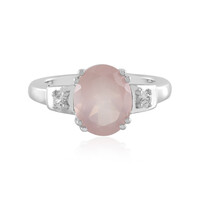 Anello in argento con Quarzo Rosa