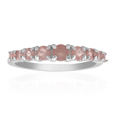 Anello in argento con Quarzo Rosa