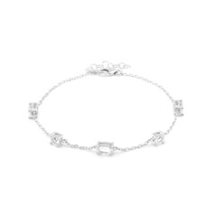 Bracciale in argento con Topazio Bianco