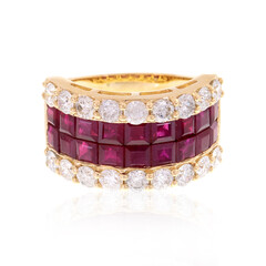 Anello in oro con Rubino Mozambico AAA (CIRARI)