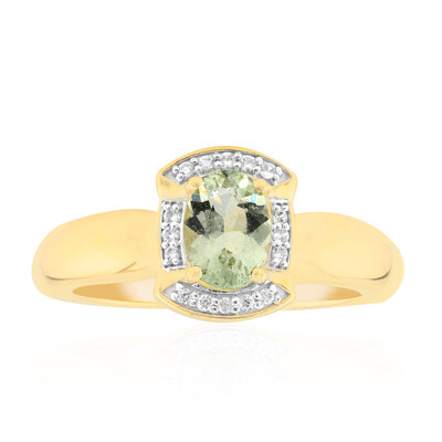 Anello in oro con Berillo Color Menta Australiano