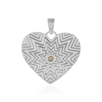 Ciondolo in argento con Diamante Champagne I3
