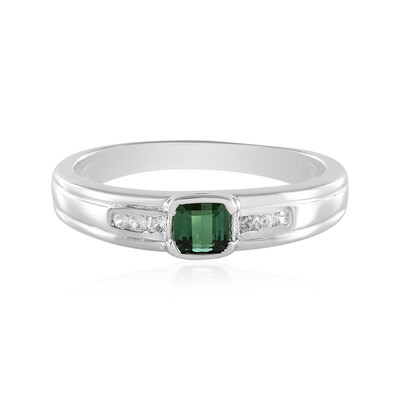 Anello in argento con Tormalina Verde di Benedito(Adela Silber)