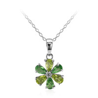 Collana in argento con Peridoto della Birmania