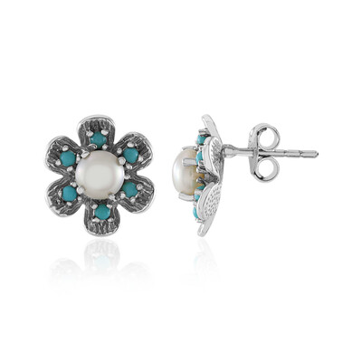 Orecchini in argento con Perla d'Acqua Dolce Bianca