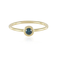Anello in oro con Diamante Blu I3