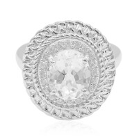 Anello in argento con Topazio Bianco