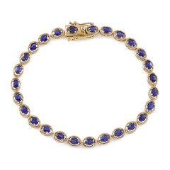 Bracciale in argento con Zaffiro Blu del Madagascar