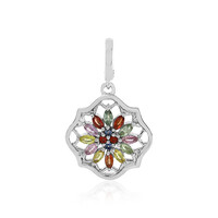 Ciondolo in argento con Zaffiro Fancy