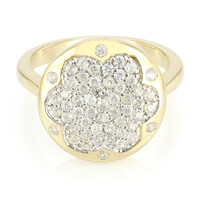 Anello placcato in oro con Zircone