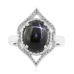 Anello in argento con Diopside Stellato d'India