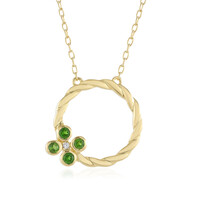Collana in argento con Diopside Russo