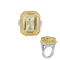 Anello in argento con Quarzo Limone
