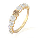 Anello in oro con Diamante Champagne I2 (de Melo)