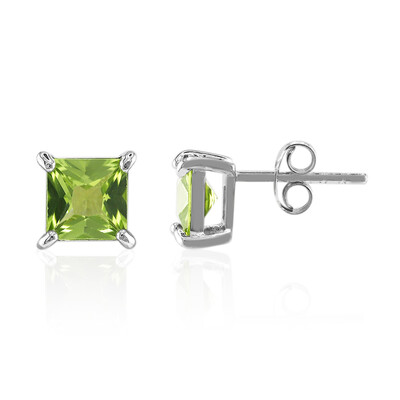 Orecchini in argento con Peridoto della Birmania