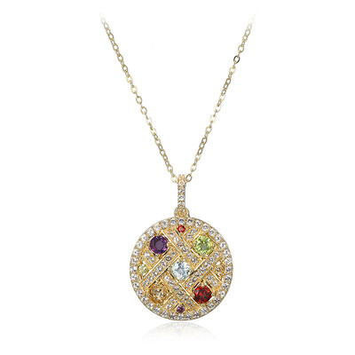 Collana in argento con Topazio Blu Cielo