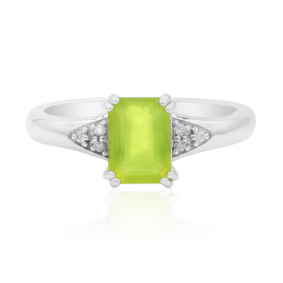 Anello in argento con Opale Verde Brasiliano
