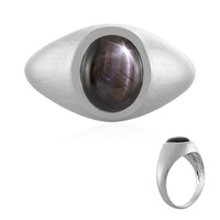 Anello in argento con Zaffiro Stellato Nero