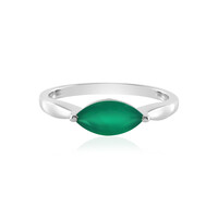 Anello in argento con Onice Verde