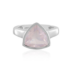 Anello in argento con Quarzo Rosa