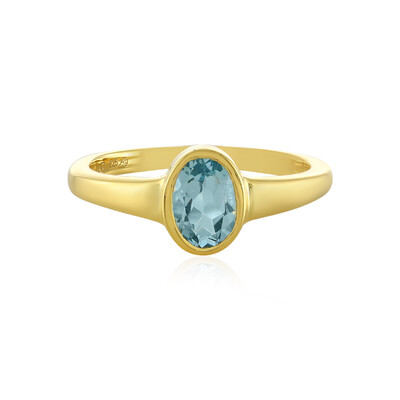 Anello da uomo in argento con Topazio Blu Cielo