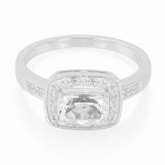 Anello in argento con Goshenite