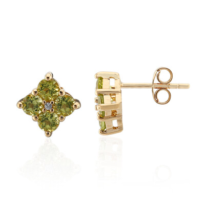 Orecchini in argento con Peridoto della Birmania