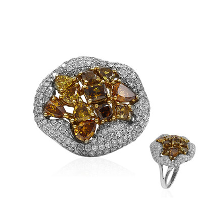 Anello in oro con Diamante Arancione SI2 (CIRARI)