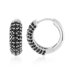 Orecchini in argento con Spinello Nero