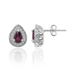 Orecchini in argento con Rodolite