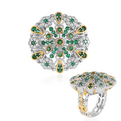 Anello in argento con Smeraldo Zambia (Gems en Vogue)