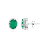 Orecchini in argento con Onice Verde