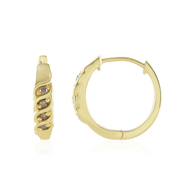 Orecchini in argento con Diamante Champagne I3
