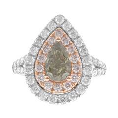 Anello in oro con Diamante Verde SI1 (CIRARI)