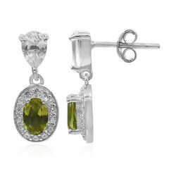 Orecchini in argento con Peridoto della Birmania