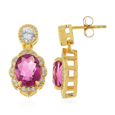 Orecchini in argento con Fluorite Rosa del Messico