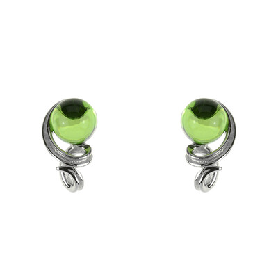 Orecchini in argento con Ambra Verde Colombiana (dagen)