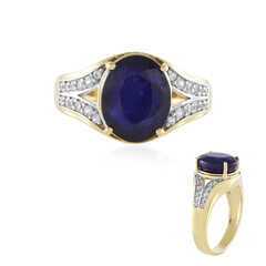 Anello in argento con Zaffiro Blu del Madagascar