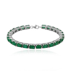 Bracciale in argento con Smeraldo Zambia