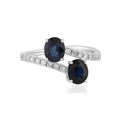 Anello in oro con Zaffiro Ceylon Blu